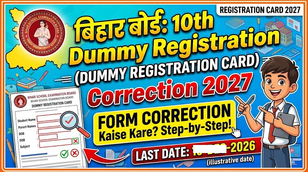 Bihar Board 10th Dummy Registration Correction 2027